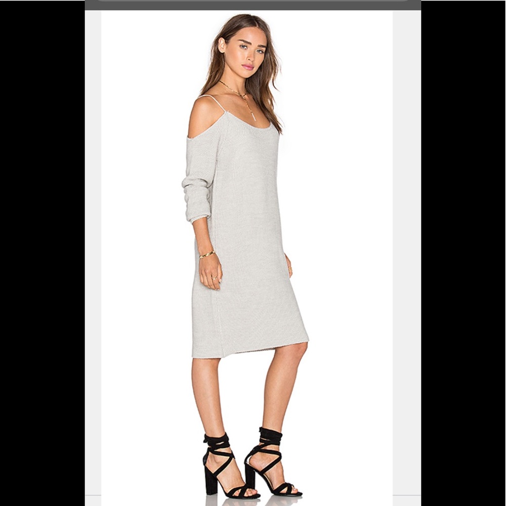 Revolve Elliott knitted wool cold shoulder dress
